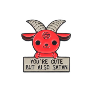 Cute Satan Enamel Pin Badge