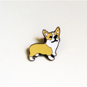 Corgi Enamel Pin Badge