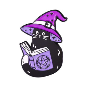 Witch Cat Enamel Pin Badge