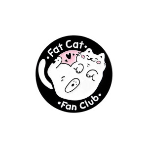 Fat Cat Fan Club Enamel Pin Badge 