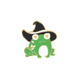 Witch Frog Enamel Pin Badge