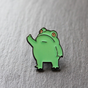 Angry Frog Enamel Pin Badge