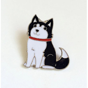 Husky Dog Enamel Pin Badge 