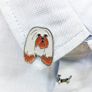 Lhasa Apso Enamel Pin Badge