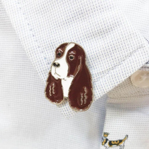 Spaniel Dog Enamel Pin Badge