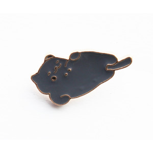 Grey Cat Enamel Pin Badge