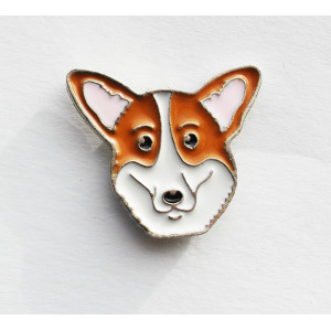 Corgi Face Enamel Pin Badge