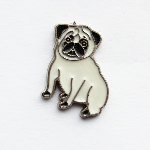 Pug Dog Enamel Pin Badge
