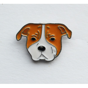 Staffordshire Bull Terrier Enamel Pin Badge