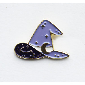 Lilac Witches Hat Enamel Pin Badge