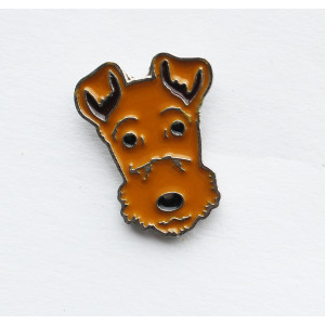 Fox Terrier Dog Enamel Pin Badge