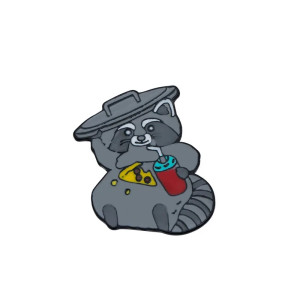 Trash Panda Enamel Pin Badge UK Stock