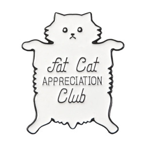Fat Cat Appreciation Club Enamel Pin Badge