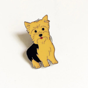 Yorkshire Terrier Enamel Pin Badge
