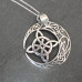 Witch's Knot and Moon Necklace In Sterling Silver