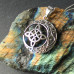 Witch's Knot and Moon Necklace In Sterling Silver