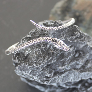 Sterling Silver Dragon Cuff Bracelet 