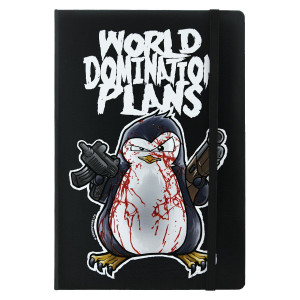 Penguin World Domination Plans A5 Hard Cover Notebook