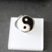 Yin Yang Sterling Silver and Enamel Ring