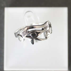 Eye of Horus Sterling Silver Ring Size N