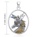 Dragon And Fairy Pendant In Sterling Silver By Peter Stone Dragon And Fairy Pendant In Sterling Silver By Peter Stone