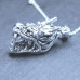 Dragons Head Necklace In Sterling Silver
