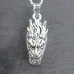 Dragons Head Necklace In Sterling Silver