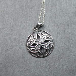 Celtic Trinity Design Necklace In Sterling Silver
