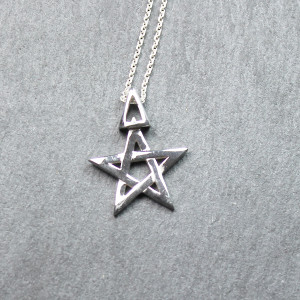 Wicca 3rd Degree Necklace In Sterling Silver