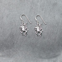 Sterling Silver Pegasus Earrings