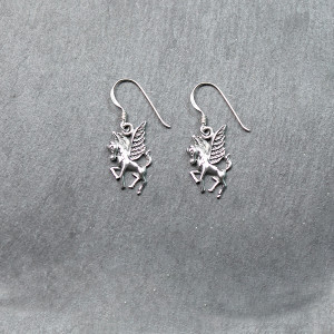 Sterling Silver Pegasus Earrings