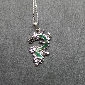 Spirit Dragon Necklace In Sterling Silver
