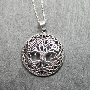 Large Sterling Silver Tree Of Life Necklace