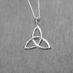 Celtic Triquetra Knot Silver Necklace by Peter Stone