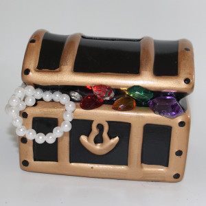Black Treasure Chest Money Box