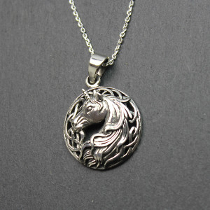 Lisa Parker Unicorn Necklace In Sterling Silver
