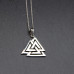 Sterling Silver Valknut Necklace