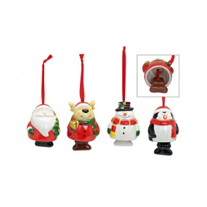 Set of Four Ceramic Christmas Bells