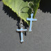 Cross Shaped Earrings In Sterling Silver