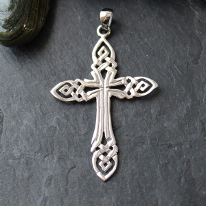 Large Sterling Silver Cross Pendant