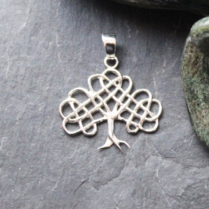 Celtic Knot Tree Necklace In Sterling Silver
