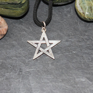 Pagan Pentagram Necklace In Sterling Silver