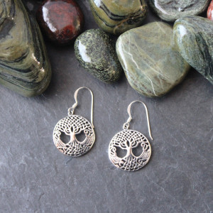 Tree Of Life Earrings In Sterling Silver