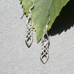 Celtic Goddess Earrings In Sterling Silver