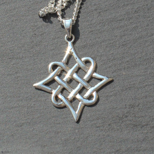 Celtic Knot Necklace In Sterling Silver