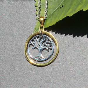 Tree Of Life Necklace In Sterling Silver And With Gold Plating