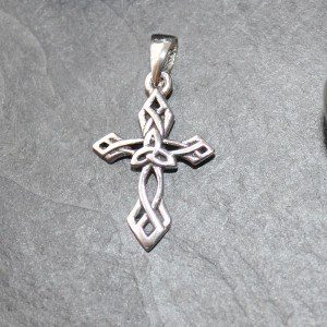 Small Sterling Silver Celtic Cross Necklace