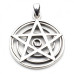 Pentagram And Sacred Spiral Necklace In Sterling Silver by Peter Stone