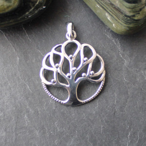 Elegant Tree Of Life Necklace In Sterling Silver
