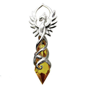 Phoenix Flame Necklace by Anne Stokes